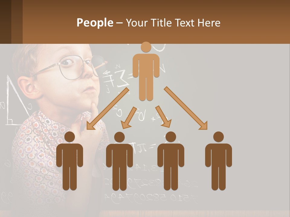 A Boy At The School Board PowerPoint Template