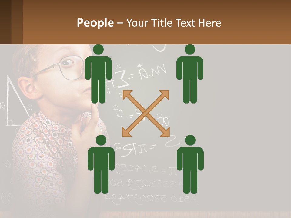 A Boy At The School Board PowerPoint Template