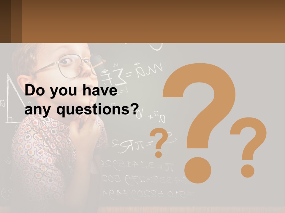 A Boy At The School Board PowerPoint Template