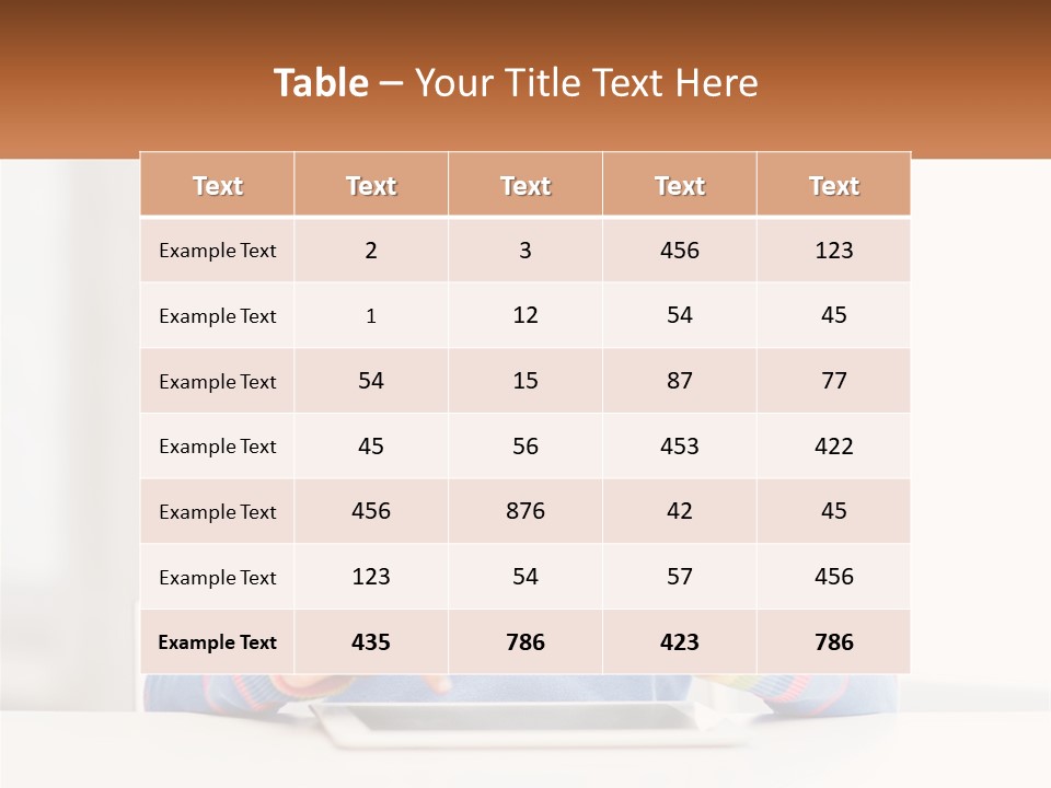 The Girl Plays On The Tablet PowerPoint Template