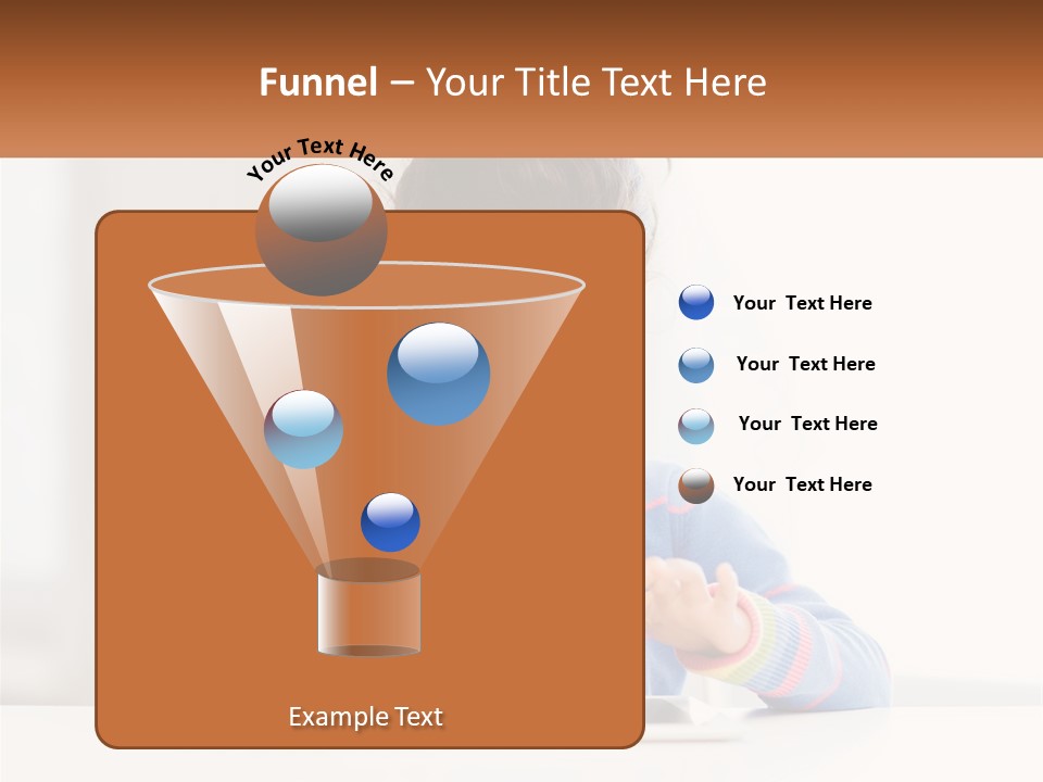 The Girl Plays On The Tablet PowerPoint Template