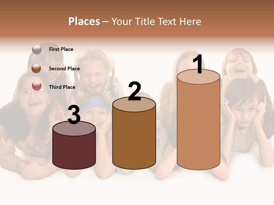 A Group Of Children In The Photo PowerPoint Template