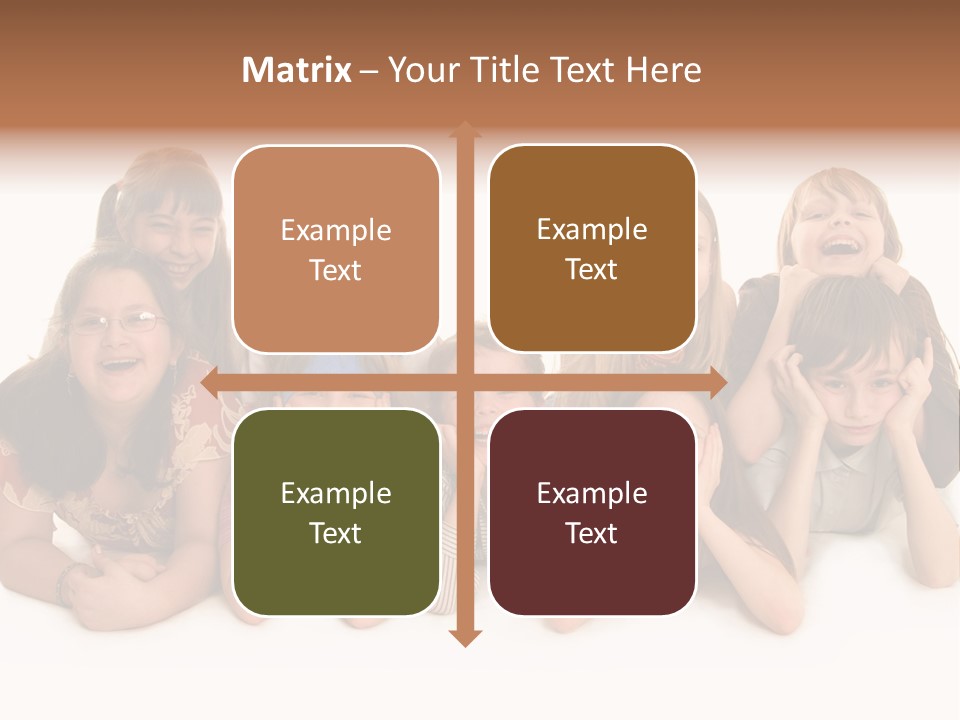 A Group Of Children In The Photo PowerPoint Template