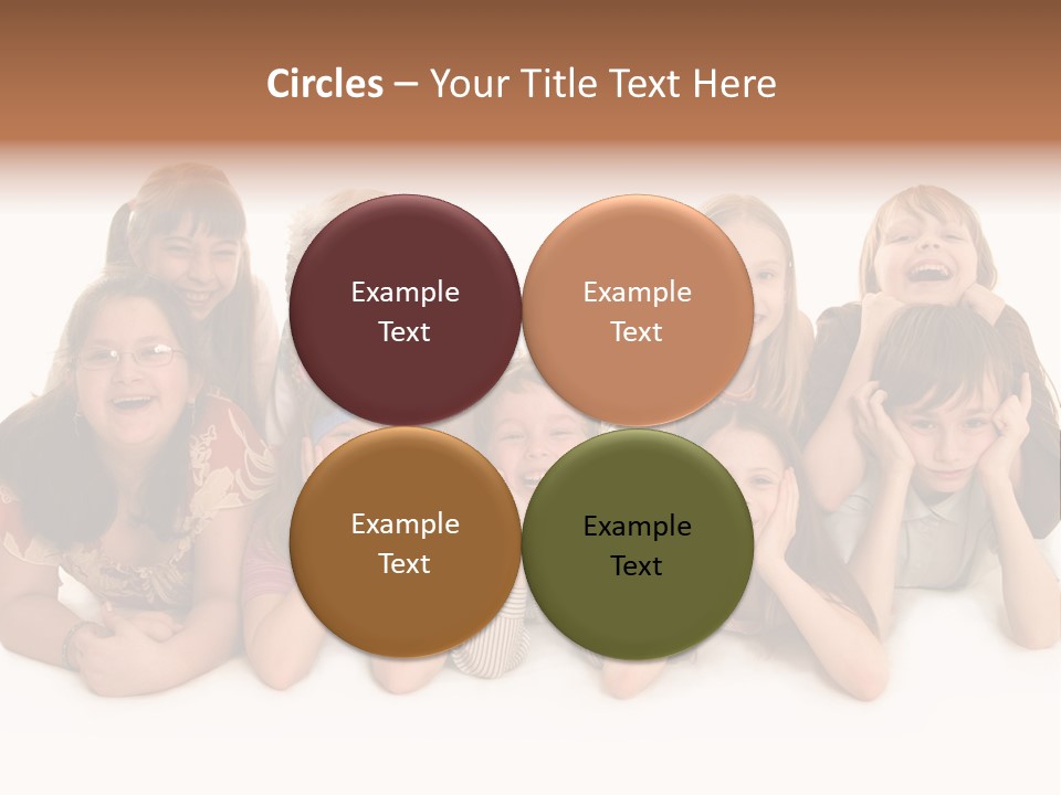A Group Of Children In The Photo PowerPoint Template