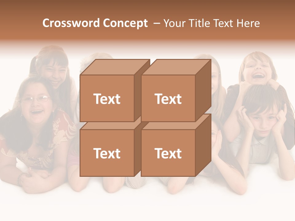 A Group Of Children In The Photo PowerPoint Template