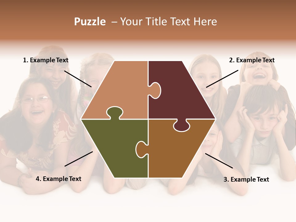 A Group Of Children In The Photo PowerPoint Template