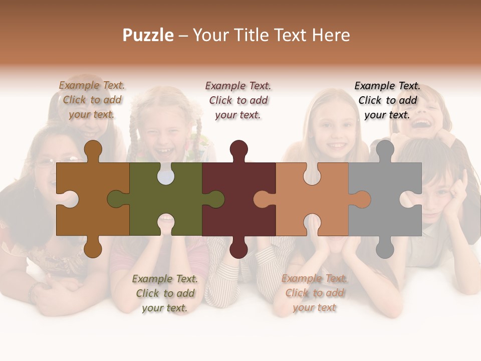 A Group Of Children In The Photo PowerPoint Template