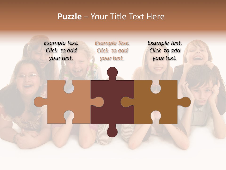 A Group Of Children In The Photo PowerPoint Template