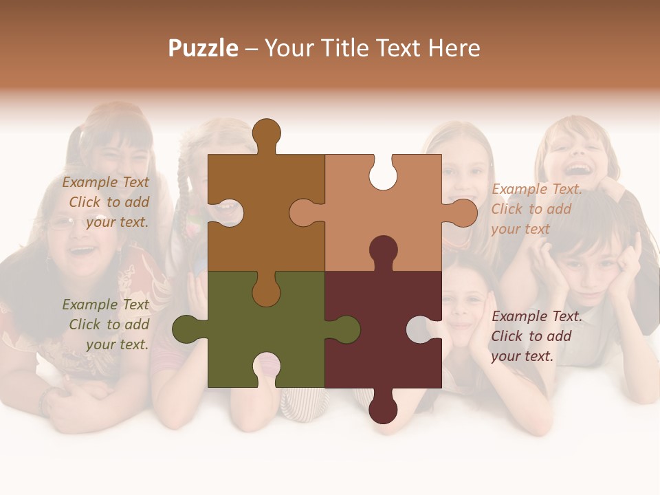 A Group Of Children In The Photo PowerPoint Template