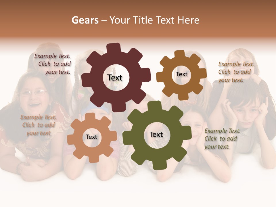 A Group Of Children In The Photo PowerPoint Template