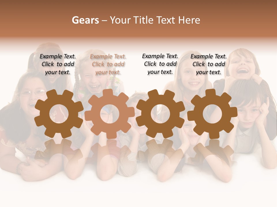 A Group Of Children In The Photo PowerPoint Template