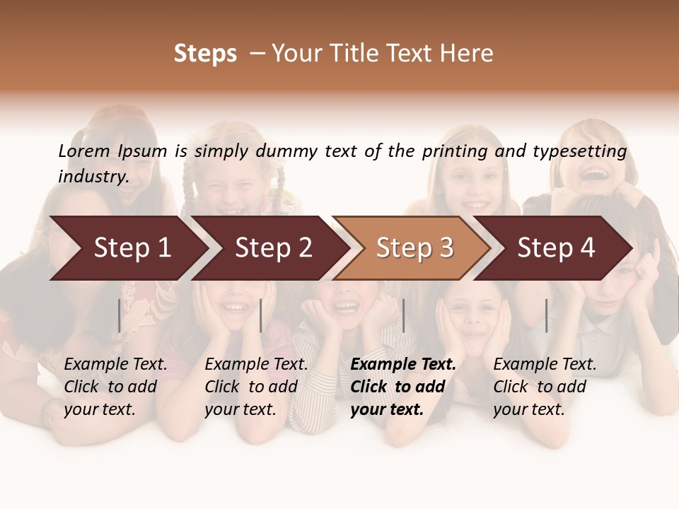 A Group Of Children In The Photo PowerPoint Template