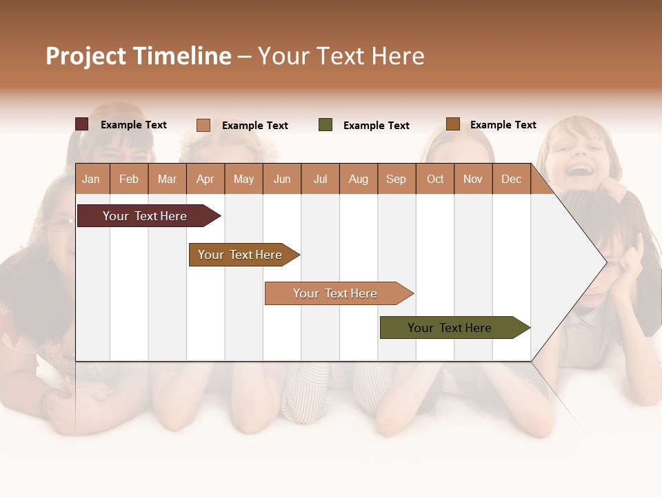 A Group Of Children In The Photo PowerPoint Template