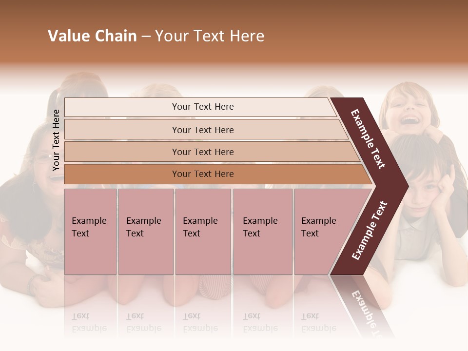 A Group Of Children In The Photo PowerPoint Template