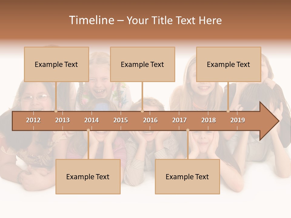 A Group Of Children In The Photo PowerPoint Template