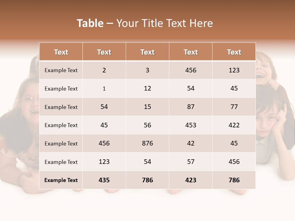 A Group Of Children In The Photo PowerPoint Template