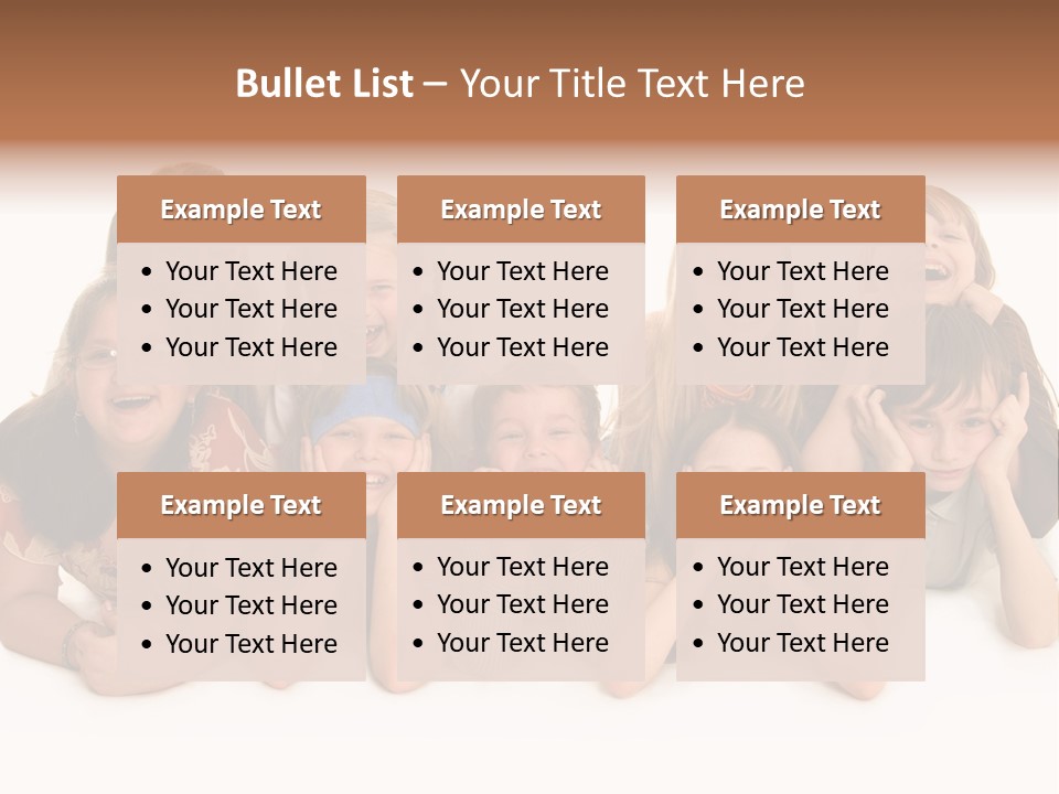 A Group Of Children In The Photo PowerPoint Template