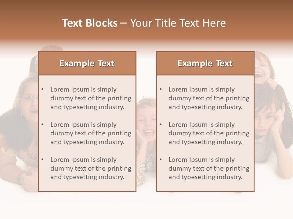 A Group Of Children In The Photo PowerPoint Template