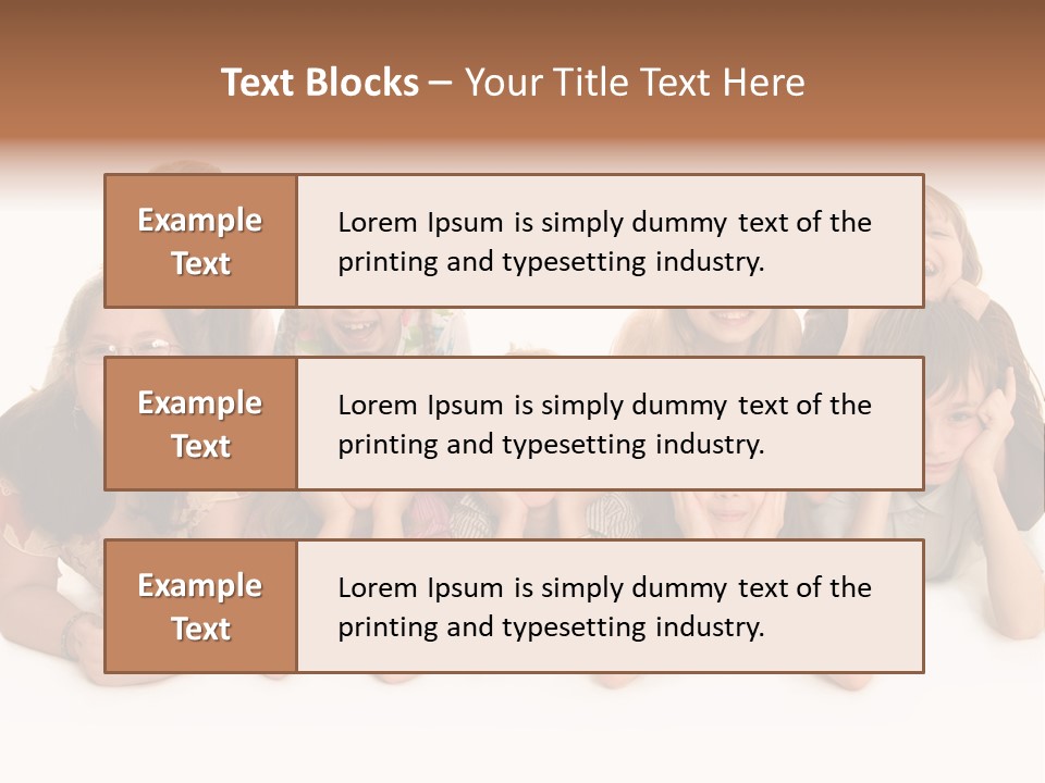 A Group Of Children In The Photo PowerPoint Template