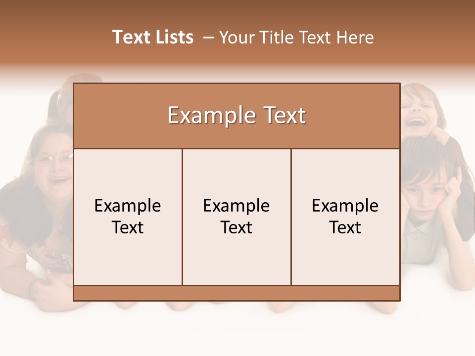 A Group Of Children In The Photo PowerPoint Template