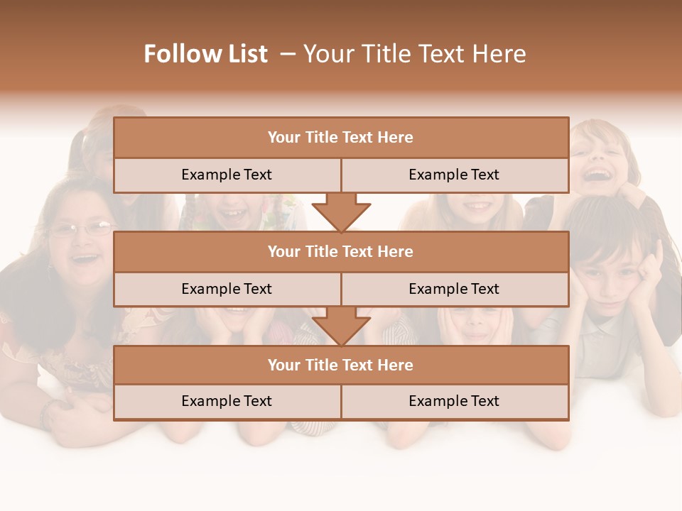 A Group Of Children In The Photo PowerPoint Template