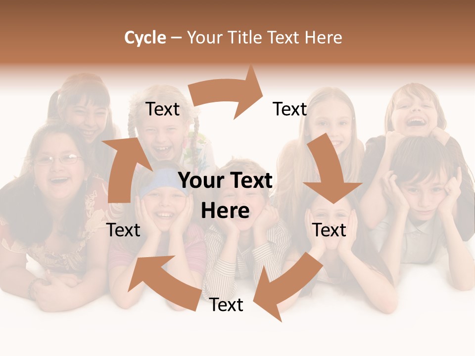 A Group Of Children In The Photo PowerPoint Template