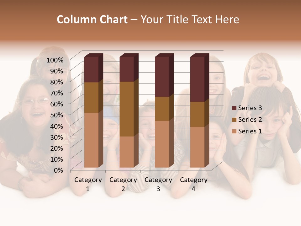 A Group Of Children In The Photo PowerPoint Template