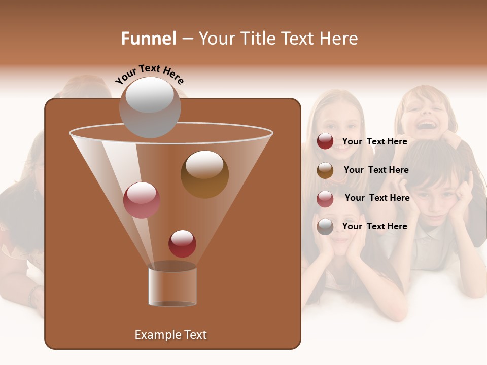 A Group Of Children In The Photo PowerPoint Template