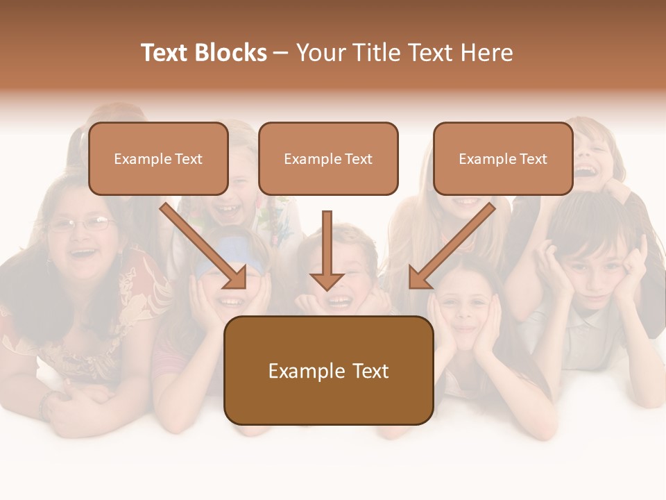 A Group Of Children In The Photo PowerPoint Template