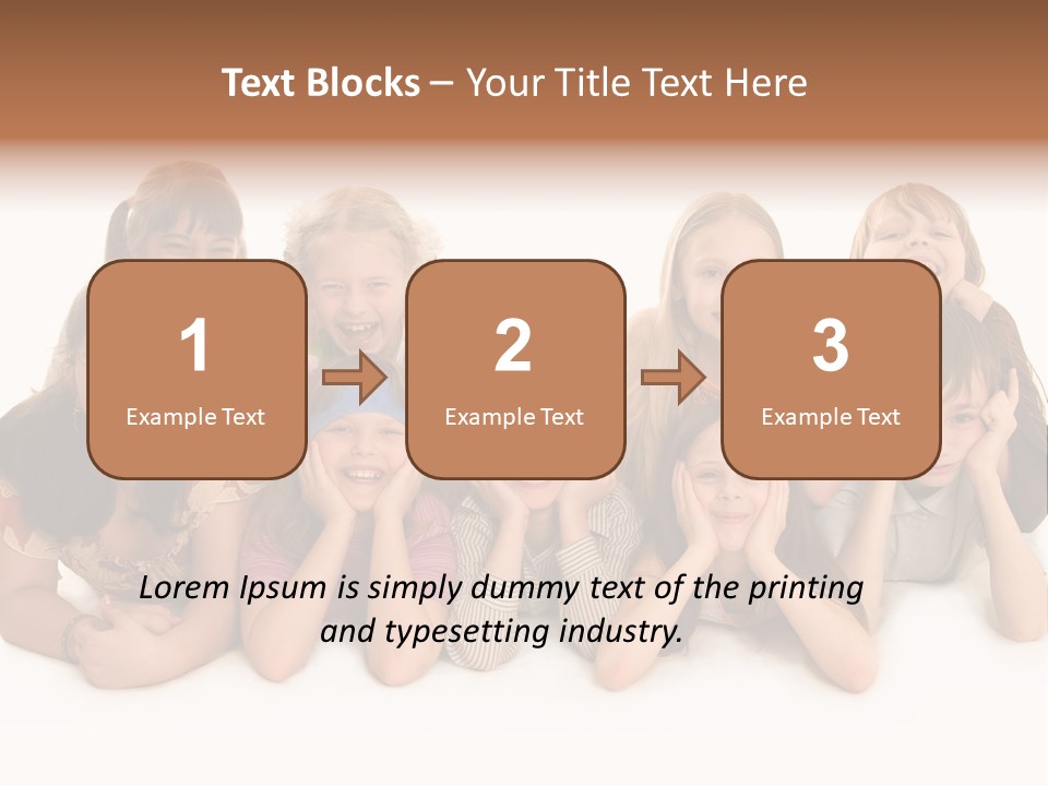 A Group Of Children In The Photo PowerPoint Template