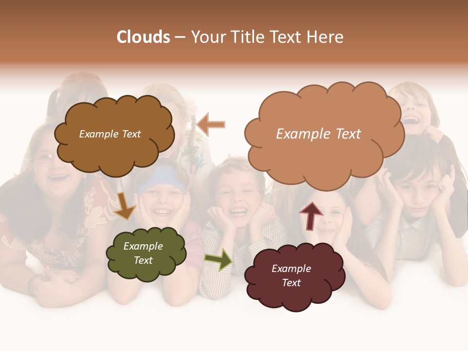 A Group Of Children In The Photo PowerPoint Template