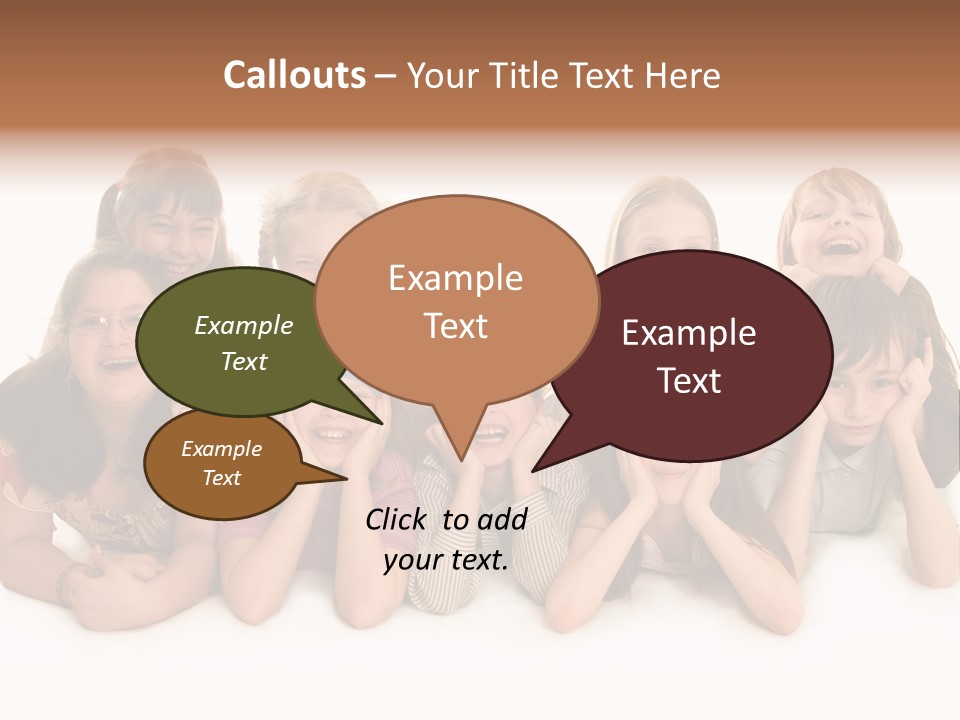 A Group Of Children In The Photo PowerPoint Template