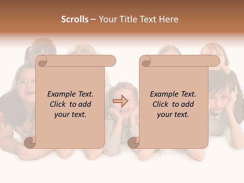 A Group Of Children In The Photo PowerPoint Template