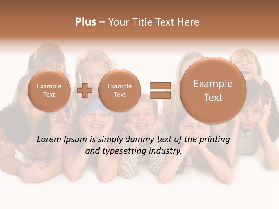 A Group Of Children In The Photo PowerPoint Template