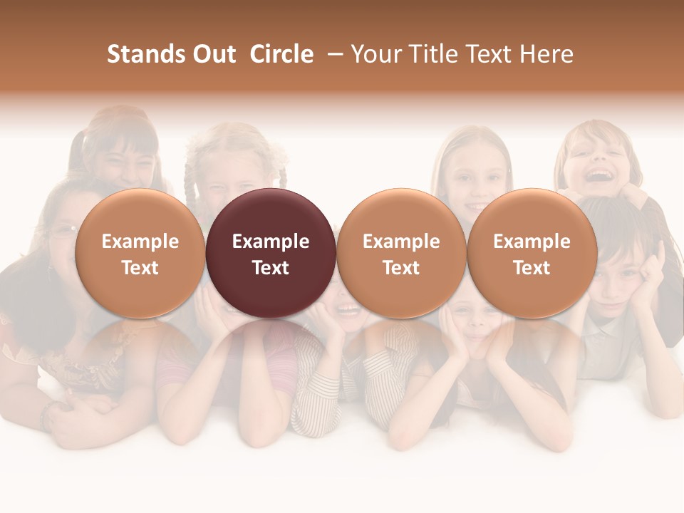 A Group Of Children In The Photo PowerPoint Template