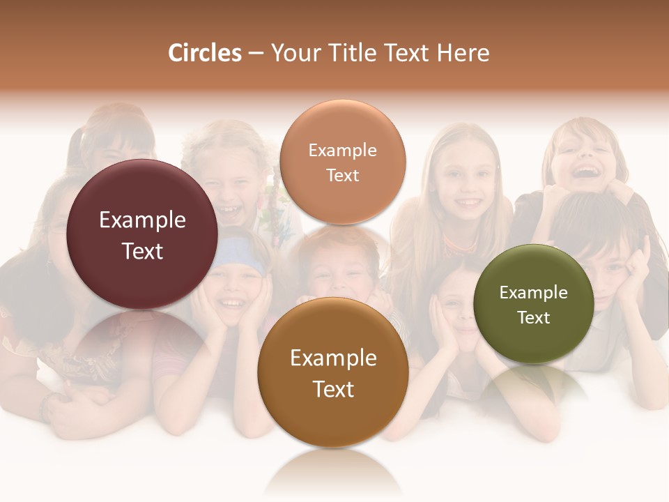 A Group Of Children In The Photo PowerPoint Template