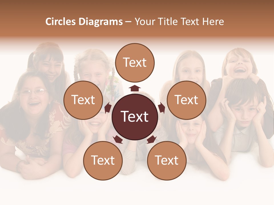 A Group Of Children In The Photo PowerPoint Template