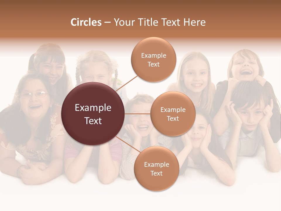 A Group Of Children In The Photo PowerPoint Template