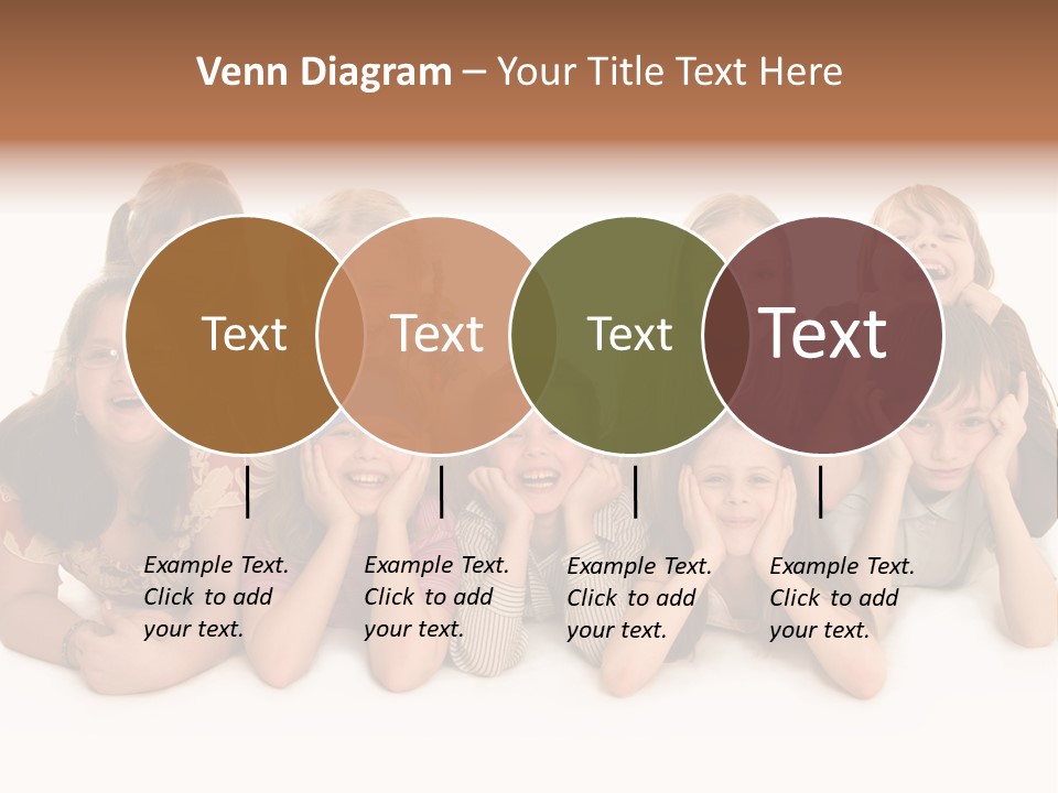 A Group Of Children In The Photo PowerPoint Template