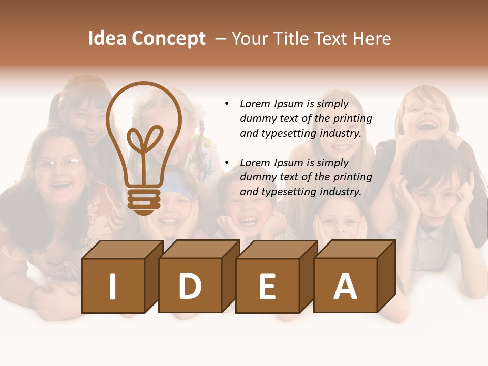 A Group Of Children In The Photo PowerPoint Template