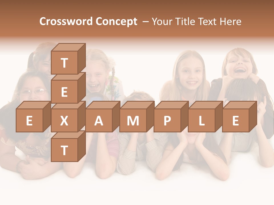 A Group Of Children In The Photo PowerPoint Template