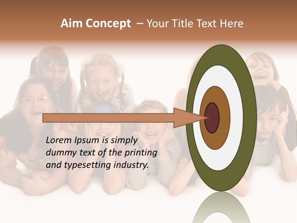 A Group Of Children In The Photo PowerPoint Template