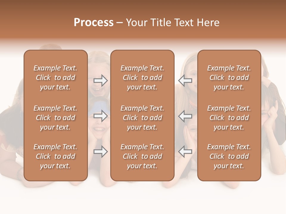A Group Of Children In The Photo PowerPoint Template