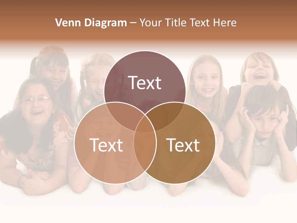 A Group Of Children In The Photo PowerPoint Template