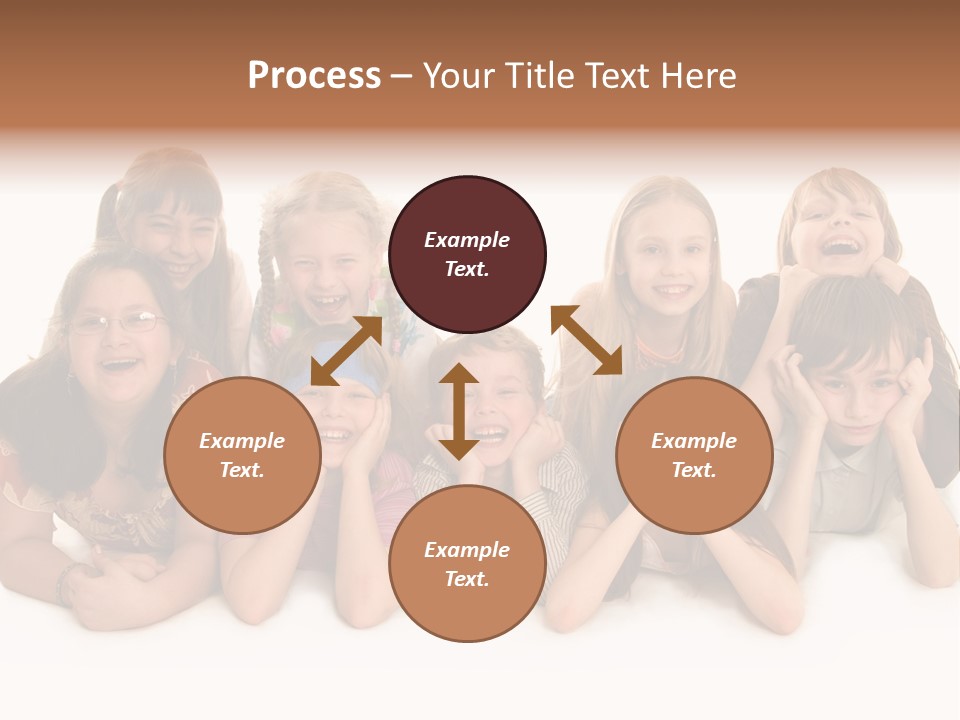 A Group Of Children In The Photo PowerPoint Template