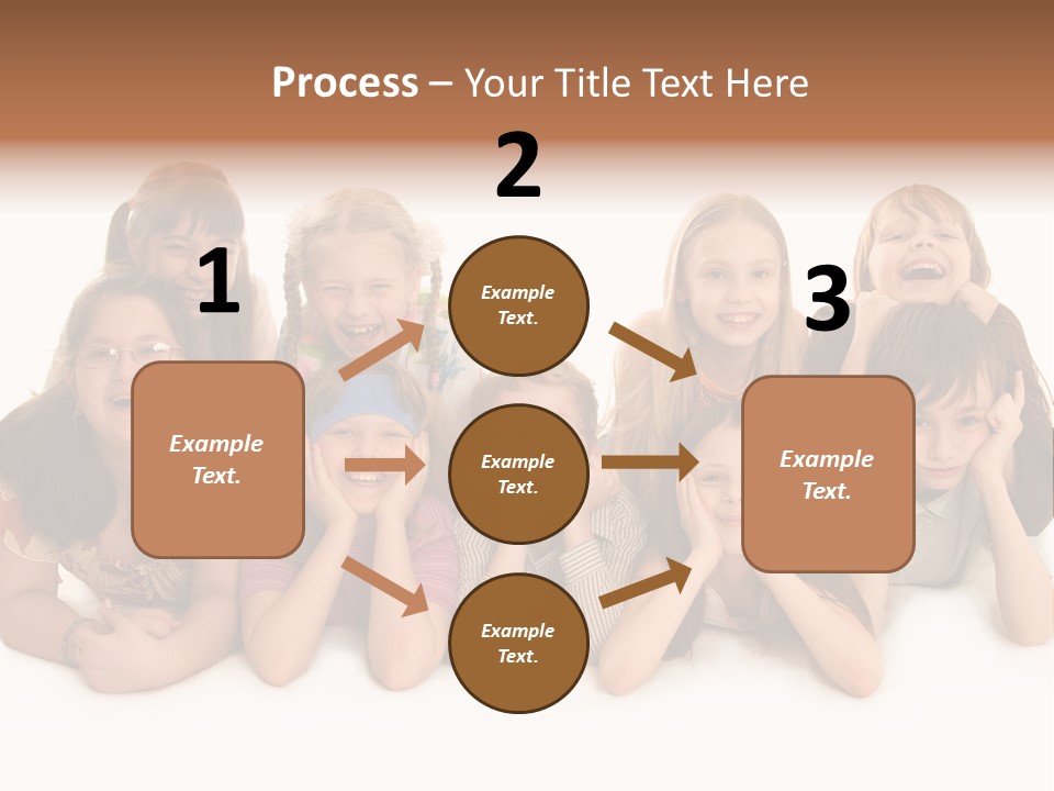 A Group Of Children In The Photo PowerPoint Template