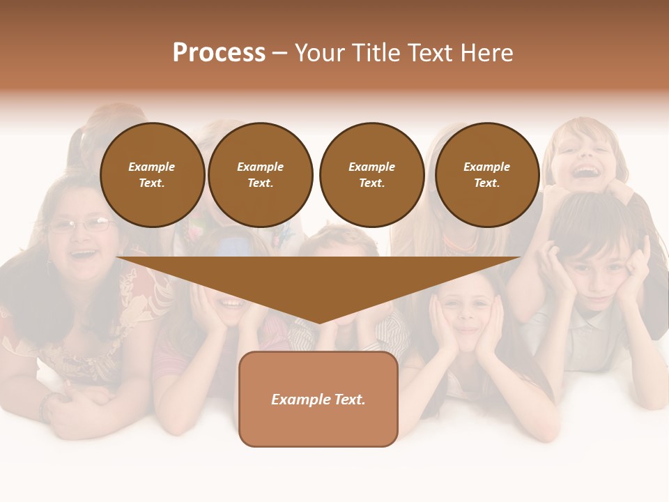 A Group Of Children In The Photo PowerPoint Template