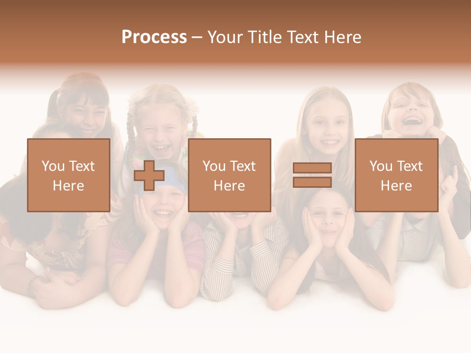 A Group Of Children In The Photo PowerPoint Template