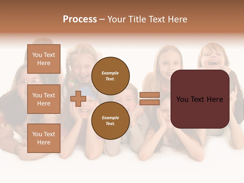 A Group Of Children In The Photo PowerPoint Template