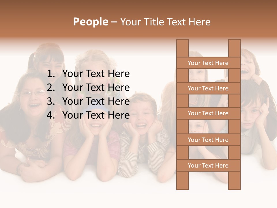 A Group Of Children In The Photo PowerPoint Template